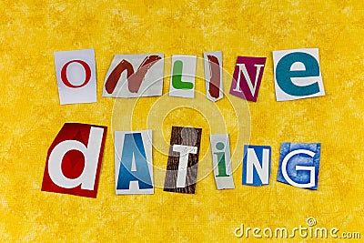 Oneline dating internet website social profile Stock Photo