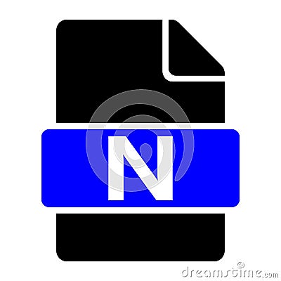 OneNote File Format Icon Vector Illustration