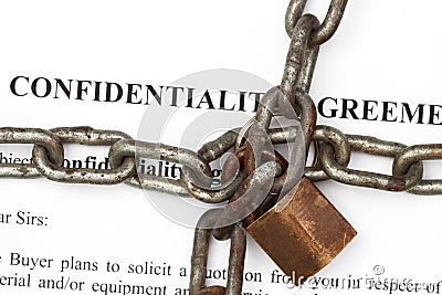 Onfidentiality agreement abstract Stock Photo