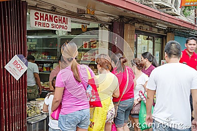 Ongpin street at Chinatown Editorial Stock Photo