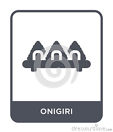 onigiri icon in trendy design style. onigiri icon isolated on white background. onigiri vector icon simple and modern flat symbol Vector Illustration