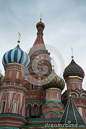 Onion Domes of St. Basil Stock Photo