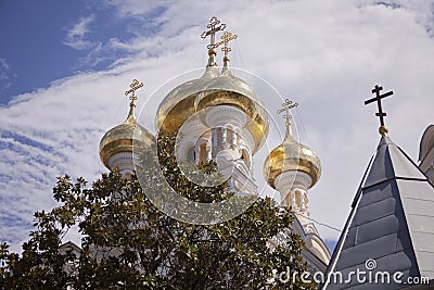 Onion Domes in Yalta, Ukraine Stock Photo