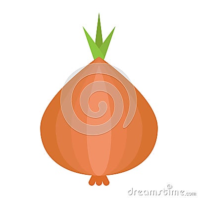 Onion flat icon, vegetable and diet Vector Illustration