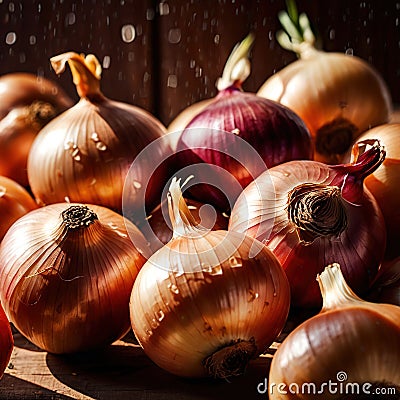 Onion fresh raw organic vegetable Stock Photo