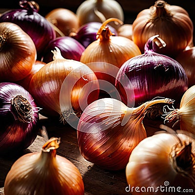 Onion fresh raw organic vegetable Stock Photo