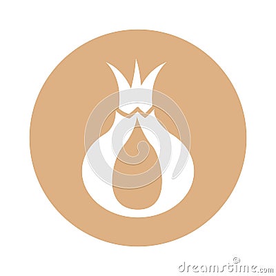 Onion fresh vegetable icon Vector Illustration