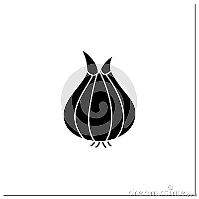 Onion glyph icon Vector Illustration