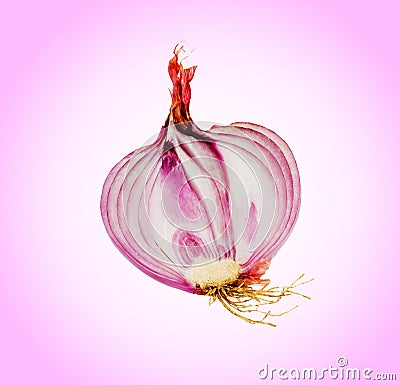 Onion half Stock Photo