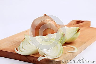 Onion with a white background Stock Photo