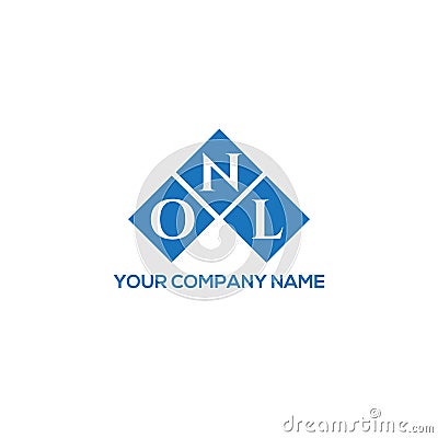 ONL letter logo design on WHITE background. ONL creative initials letter logo concept. Vector Illustration