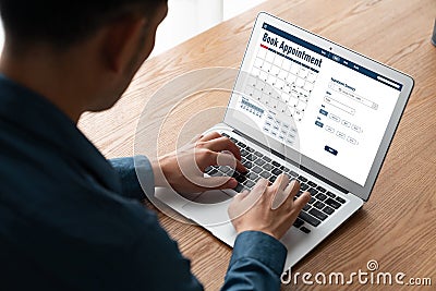 Online applointment booking calendar for modish regristration Stock Photo