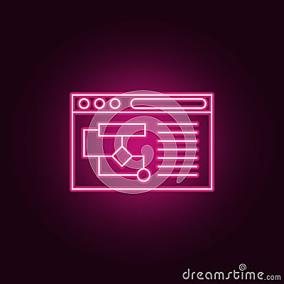 online Artificial intelligence shopping icon. Elements of artifical in neon style icons. Simple icon for websites, web design, Stock Photo