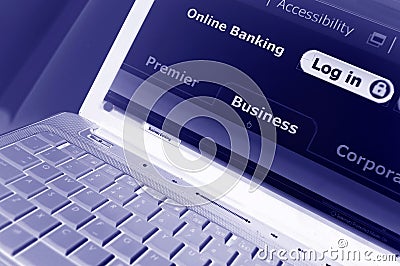 Online banking Stock Photo