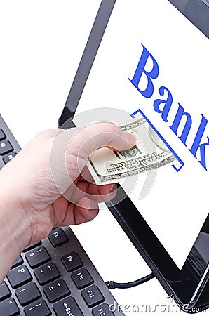 Online banking Stock Photo