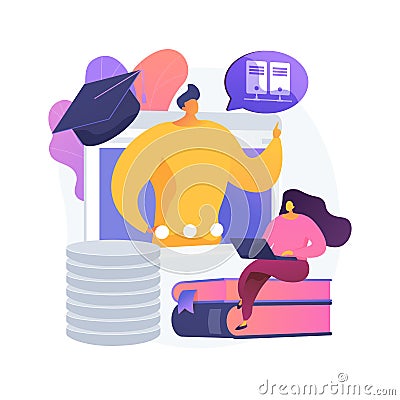 Online big data courses abstract concept vector illustration. Vector Illustration