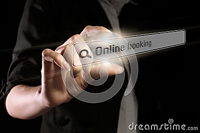 Online booking Stock Photo