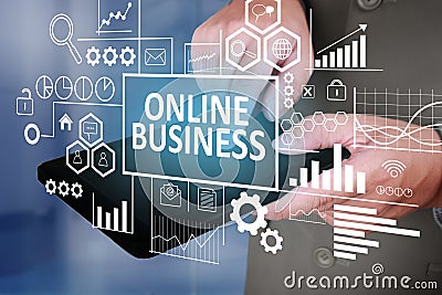 Online Business in Business Concept Stock Photo