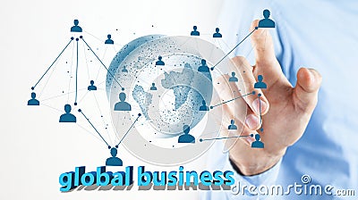 Online business concept. global business contracts Stock Photo