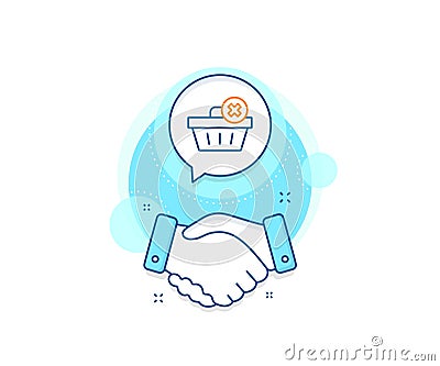 Remove Shopping cart line icon. Online buying. Vector Vector Illustration