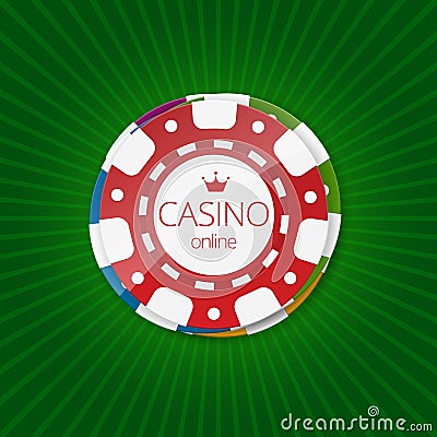 Online casino banner. Online Casino Gambling Concept. Vector Illustration