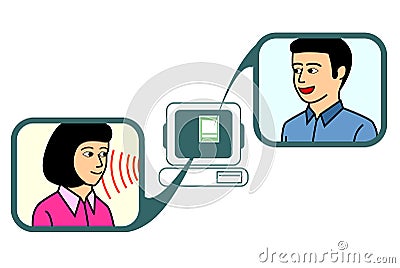 Online Chat Vector Illustration