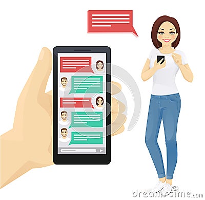 Online chat Vector Illustration