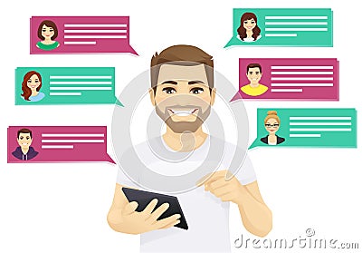 Online chat Vector Illustration