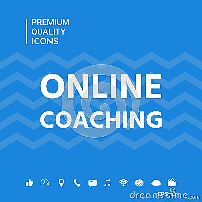 Online coaching icon Vector Illustration
