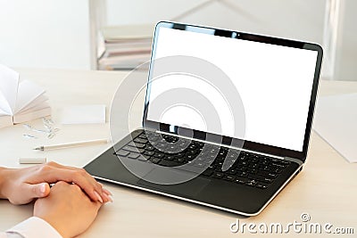 Online communication business videochat remote Stock Photo