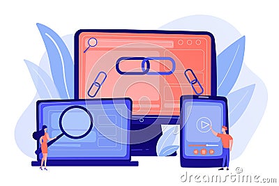 Link building concept vector illustration Vector Illustration