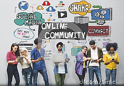 Online Community Social Networking Society Togetherness Concept Stock Photo