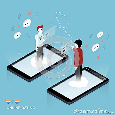 Online dating concept Stock Photo