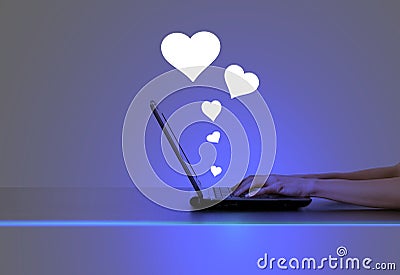 Online dating concept Stock Photo