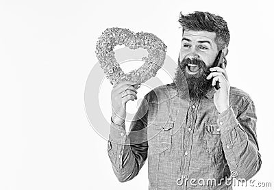 Online dating. Flirt, dating love happy emotions concep Stock Photo