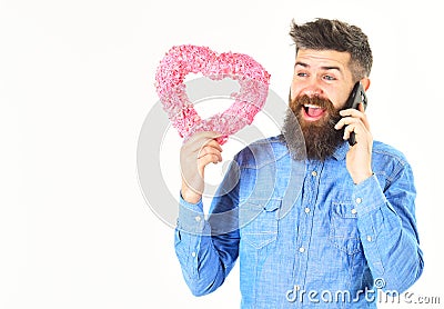 Online dating. Flirt, dating love happy emotions concept. Stock Photo