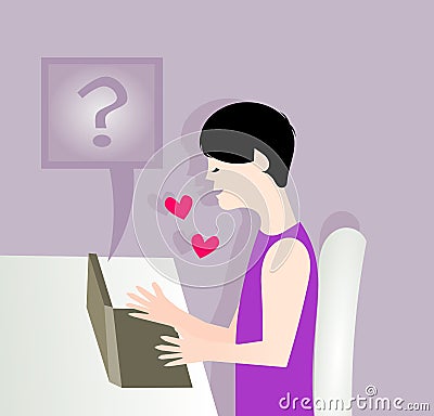 Online dating Stock Photo