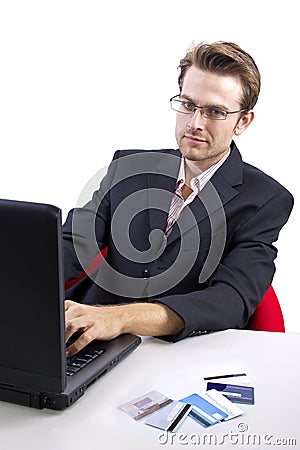 Online Debt Relief Stock Photo