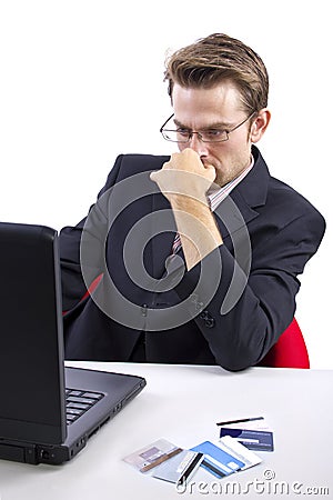 Online Debt Relief Stock Photo