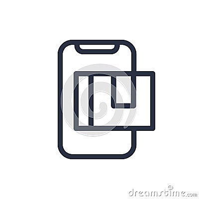 Online delivery phone concept icon. Fast respond delivery package shipping on mobile. Online order tracking with. Vector Illustration