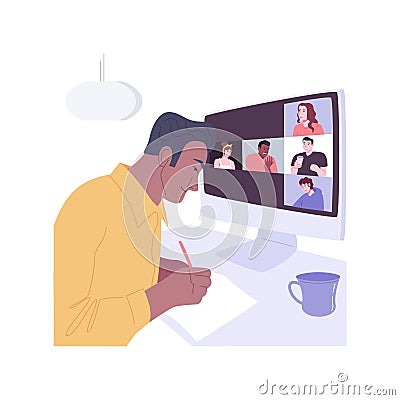 Online discussion isolated cartoon vector illustrations. Vector Illustration