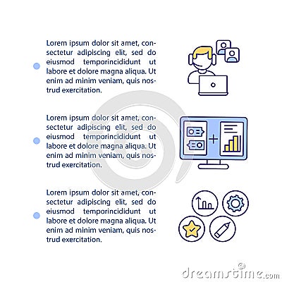 Online discussion tools concept icon with text Vector Illustration