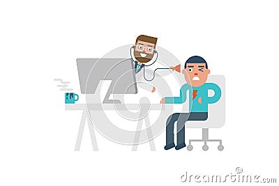 Online doctor concept Vector Illustration