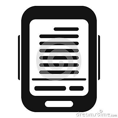 Online ebook icon simple vector. Digital education Vector Illustration