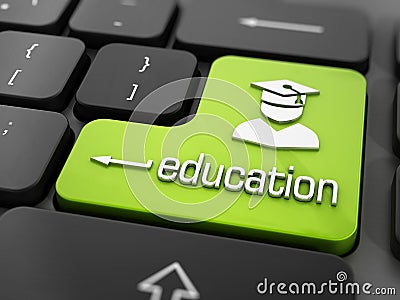 Online education or e learning concept Stock Photo