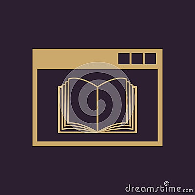 Online education icon. vector design. education symbol. web. graphic. JPG. AI. app. logo. object. flat. image. sign. eps Vector Illustration