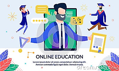 Online Education, Modern Profession, Cartoon Stock Photo