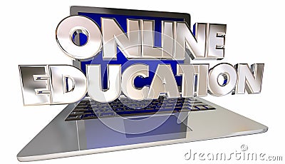 Online Education School Training Computer Stock Photo