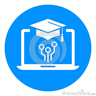 Online education vector icon Vector Illustration