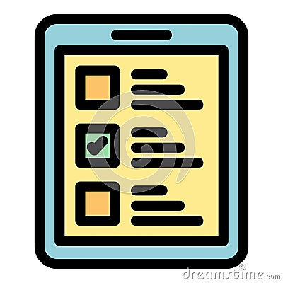 Online election icon vector flat Vector Illustration